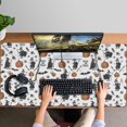 thumbnail image 4 of Long Mouse Pads for Desk,White Halloween Witch Pumpkin Pattern Desk Mats on Top Of Desks, Desk Mouse Pad Extra Large with 3mm Non-Slip Base and Stitched Edge for Gaming,Office,Work,Home 47.3"x23.6", 4 of 6