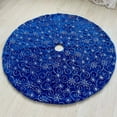 thumbnail image 4 of Christmas Tree Skirt Blue Tree Skirt 35 Inches Mini Xmas Faux Fur Tree Skirts Christmas Decorations for Holiday Tree Ornaments Christmas Party Home Decor, 4 of 5