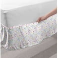 thumbnail image 2 of Nursery Bed Skirt, Cartoon Drawing Style Baby Elephants Teddy Bears Flowers Butterflies Bees Pattern, Elastic Bedskirt Dust Ruffle Wrap Around for Bedding Decor, 4 Sizes, Multicolor, by Ambesonne, 2 of 2
