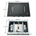 thumbnail image 4 of Luxury LED Rainfall Shower Head with Shower Bar High Pressure Top Ceiling Rain Matte Black, 4 of 7