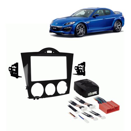- Fits Mazda RX8 2004-2008 Double DIN Aftermarket Harness Radio Install Dash Kit