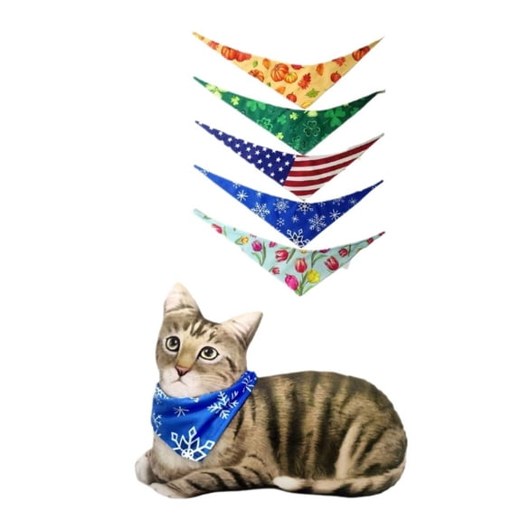 3D Cat Stuffeds Throw Pillow with 5pcs Replaceable Scarf Cartoon Pillow