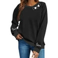 thumbnail image 2 of Ofreoo Women’s Printed Long Sleeve Sweatshirt, Crewneck Casual Pullover Top, 2 of 6
