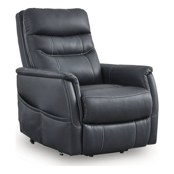 Signature Design by Ashley Strawbill Blue Power Lift Recliner