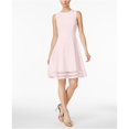thumbnail image 1 of Calvin Klein Mujer Illusion-Trim Fit & Flare Dress rosa 10P Calvin Klein Fit & Flare, 1 of 1
