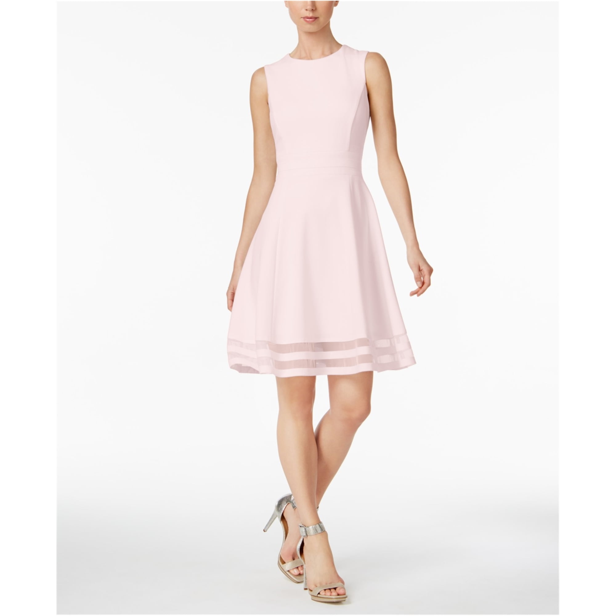 Calvin Klein Womens Illusion-Trim Fit & Flare Dress, Pink, 10P | Walmart Canada Calvin Klein Womens Illusion-Trim Fit & Flare Dress, Pink, 10P | Walmart Canada