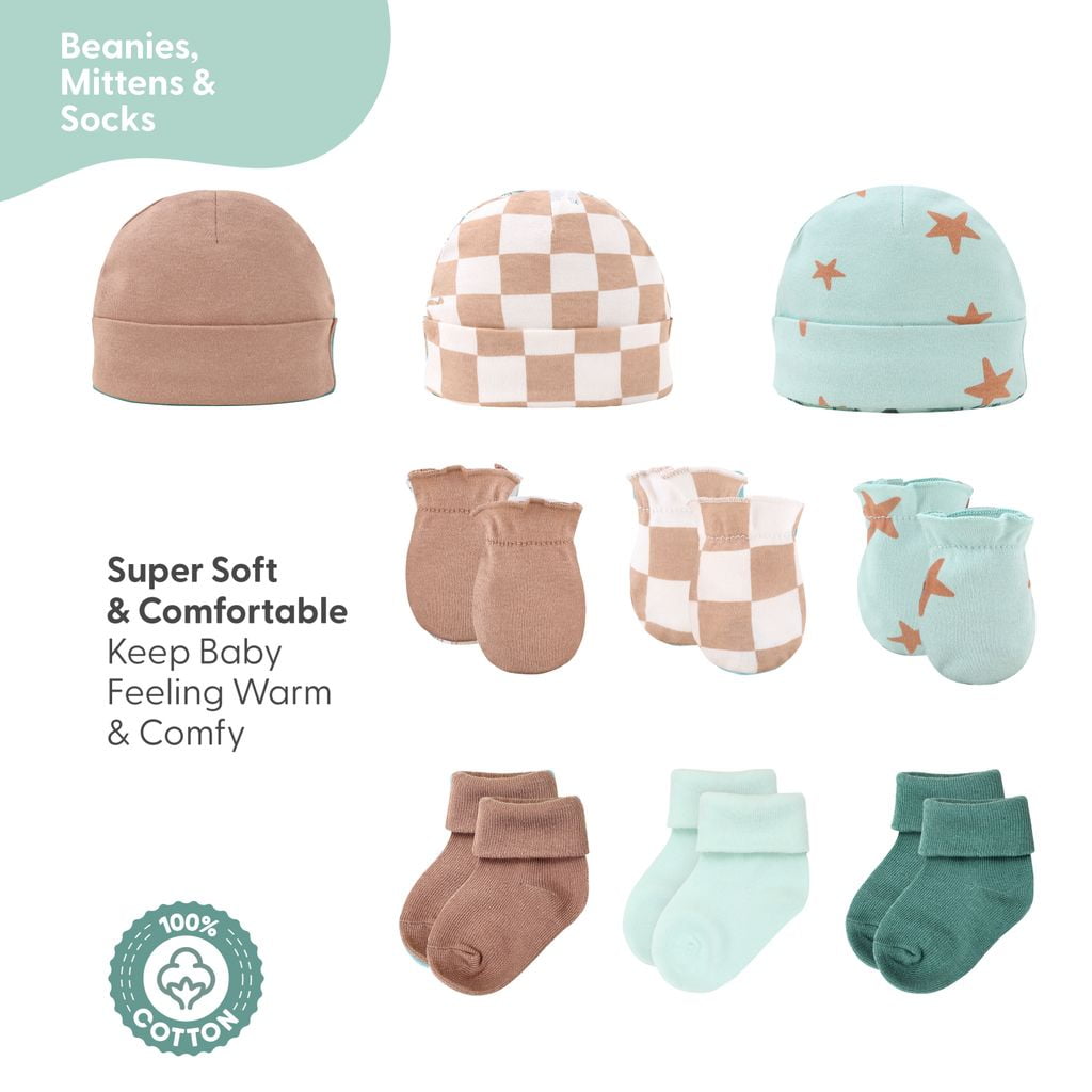 The Peanutshell 16-Piece Baby Layette Newborn Clothing Gift Set for 0 to 3 Months, Skater Boy