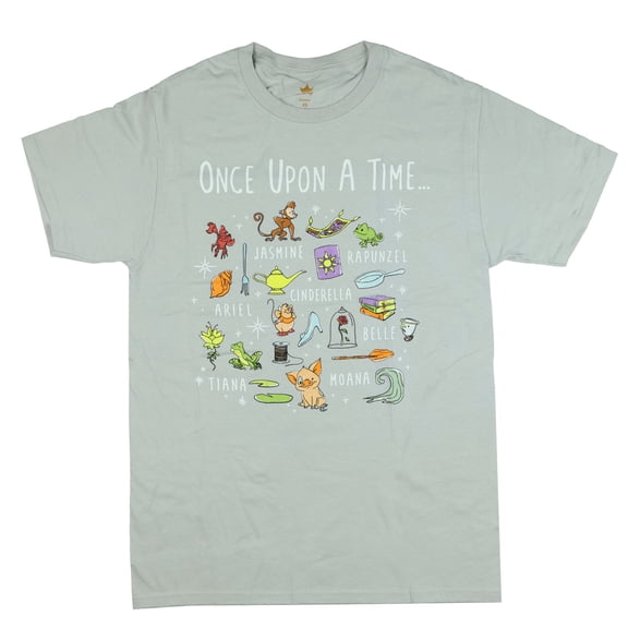 Disney Princess T-Shirt Women's Once Upon A Time Short Sleeve Adult Tee