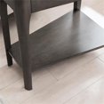 thumbnail image 4 of Bowery Hill Glass Top Wedge End Table with Shelf in Gray/Black, 4 of 8
