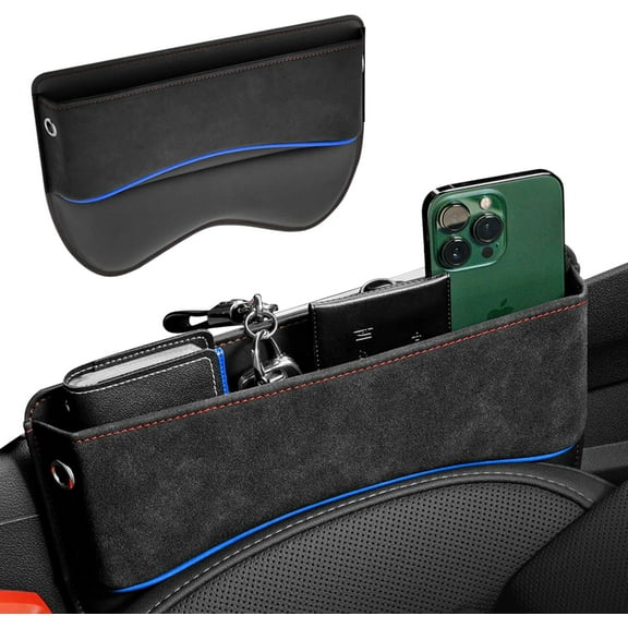 Car Seat Gap Filler Organizer Update Premium PU Leather Car Gadget for Filling The Gap Between Seat and Console, Car Essential Seat Gap Cover Leakproof Gap Stopper Car Interior Accessories