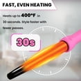 thumbnail image 3 of Herstyler Baby Curls Curling Iron, 9 / 18 mm, Dual Voltage, Pink, 3 of 9