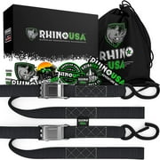 Rhino USA 1.5" x 8' Cambuckle Tie-Down Straps Heavy Duty (2-Pack) - 3,328lb Break Strength