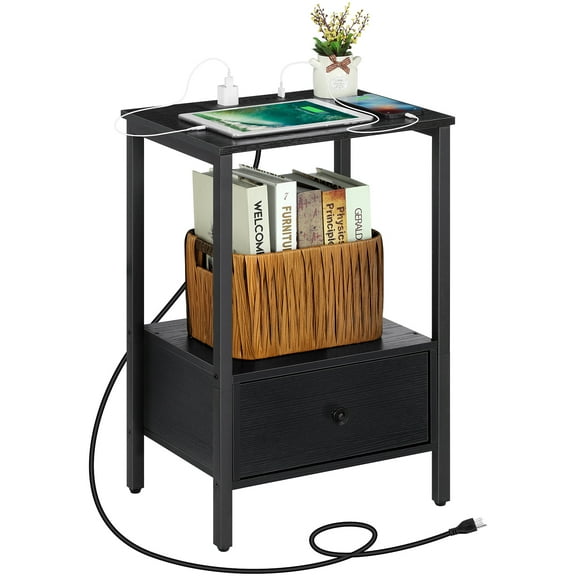 2-Tier Nightstands with Drawer