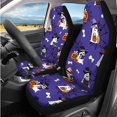 thumbnail image 4 of XYZCANDO Ghost Spider Web 14 Pcs Auto Seat Covers Full Set Steering Wheel Cover Center Console Pad Seat Belt Covers Headrest Covers Cup Coasters for Most Cars SUVs Sedans, 4 of 7