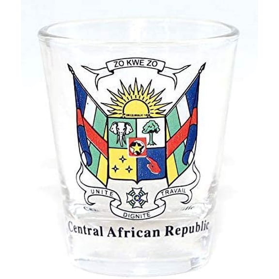 Central African Republic Coat Of Arms Shot Glass