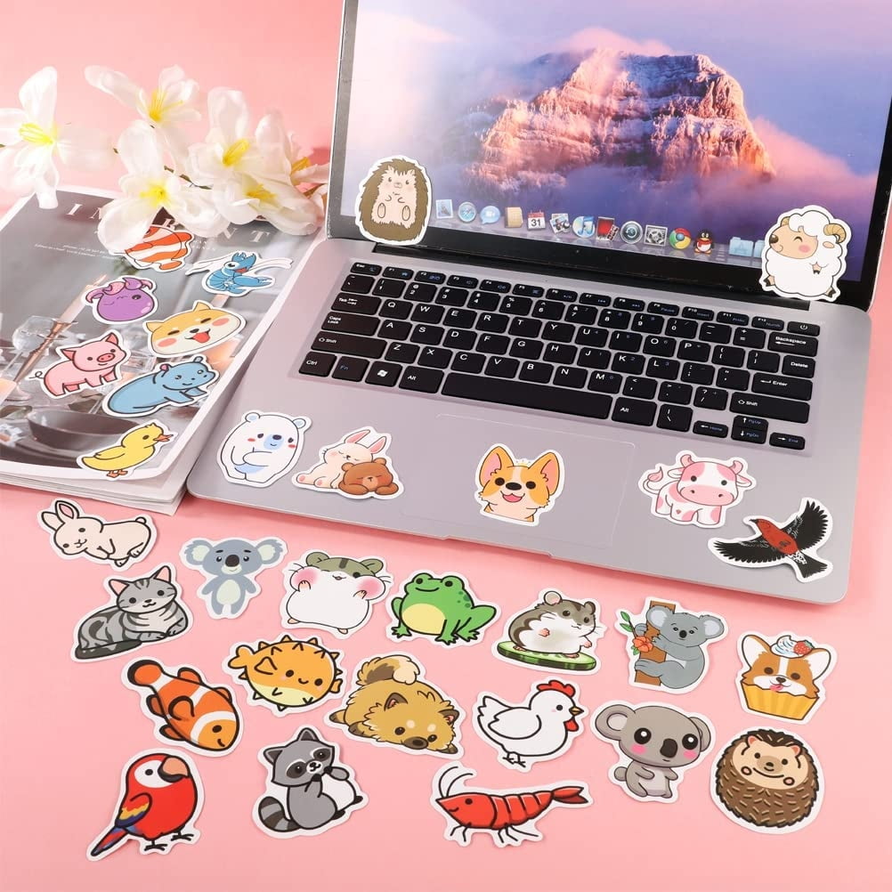CSPARKV 300 Pièces Stickers Neon Cool, Autocollant Vinyle Impermeable, Stickers pour Skateboard Scrapbooking Pc Ordinateur Portable Valise Telephone MacBook Bouteille Tablette Journal Guitare etc
