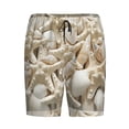 thumbnail image 7 of JUNZAN Starfish and Sea Shells Pattern Sleep Pajama Shorts for Men,Men's Pajama Bottoms,Sleepwear,Pj Shorts, 7 of 7