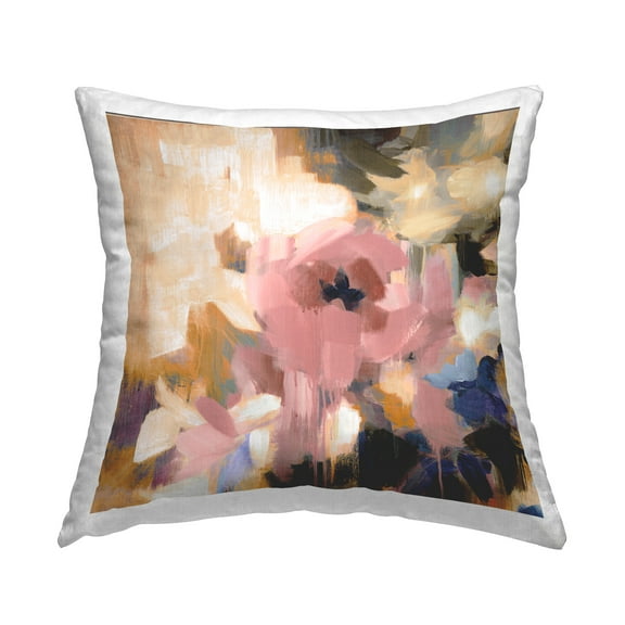 Stupell Industries Budding Rose Abstract Decorative Printed Throw Pillow Design by Liz Jardine