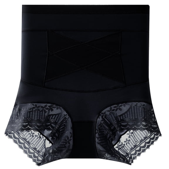 Voska Panties For Women Compression Tummy Control Butt Lift Shapewear Elegant High Waist Daily Panties Black L