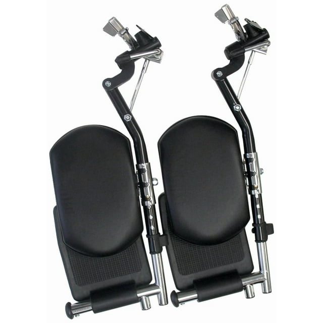 Reposapiernas elevable universal Karman para silla de ruedas, negro, estilo E&J