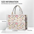 thumbnail image 3 of Large Capacity Tote Bag,Pioneer Flower Floral Print Pattern Handbag Fashion Luxury Tote Bag,15.7"x13"x 5.1" Inches,Laptop Compatible, 3 of 6