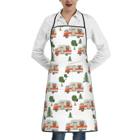

Rocae Camp Van for Kitchen Aprons for Women Adjustable Cooking Kitchen Chef Apron for Men with Pockets