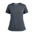 thumbnail image 3 of Resivox Gray Scrubs Tops for Women Plus Size Scrub Tees Stretchy V Neck Scrub Shirts Nursing Uniforms Medical Scrubs with Pockets Gray XL, 3 of 5