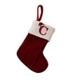 thumbnail image 2 of Idoravan Christmas Stockings with Initials Christmas Letter Printed Stocking Wool Pendant Christmas Decorations Gift Bag, 2 of 3