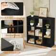 thumbnail image 2 of Simenmax 9 Cube Storage Organizer, Bookshelf with 5 Removable Back Panels for Living Room, Bedroom, Home Office, Black, 2 of 7