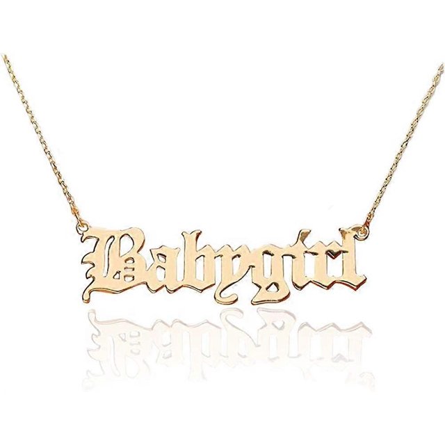 Collar inglés antiguo con ángel de niña bañado en oro de 18 quilates, hecho a mano, regalo para niñas y mujeres.