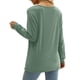 thumbnail image 4 of Tops plisados de manga larga para mujer, transpirables, suaves, cómodos, lavables a máquina, tops de manga larga para uso diario al aire libre, Verde XL, 4 of 6