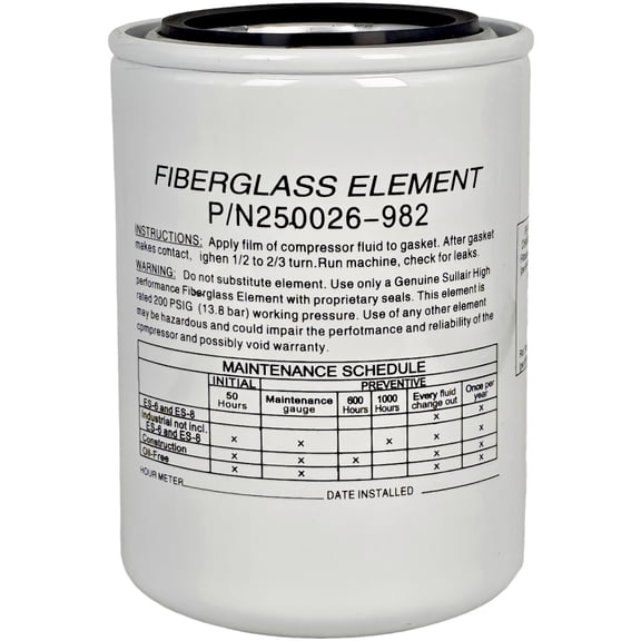 250028-032 250026-982 Oil Filter Compatible with Sullair Air Compressor