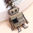 thumbnail image 5 of JewelBeauty Mini Robot Keychain Creative Design 3D DIY Metal Mobile Decration Leather Keychain Key Decoration Key Ring Leather Key Chain Gift for Men and Women, 5 of 5