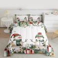 thumbnail image 2 of Castle Fairy Xmas Snowman 3-Piece Full Size Comforter Sets for Kids Children Boys Girls,Happy New Year Bedding Comforter Set,Festival Theme Lightweight Bedding Sets,Ultra Soft Home Decor, 2 of 8