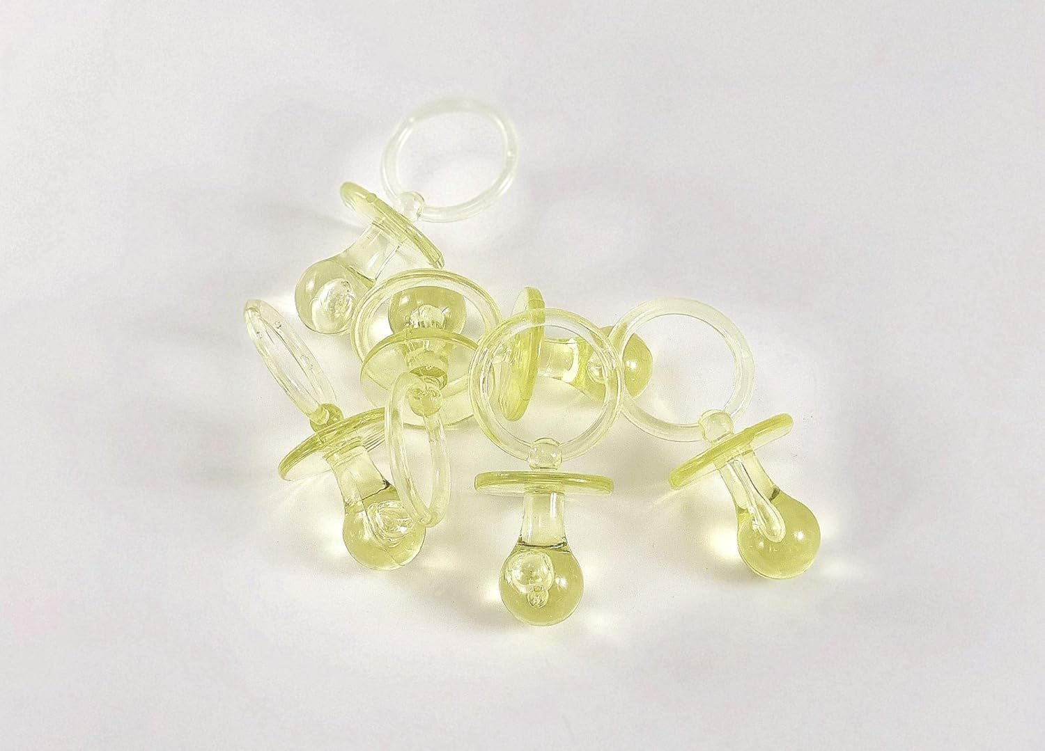 5/8" Mini Clear Pacifiers Baby Shower Game Party Decoration Favors 144pcs (Blue)