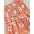 thumbnail image 6 of GXFC Infant Baby Girl Romper Dress Outfits Newborn Girls Sleeveless Sling Daisy Print Jumpsuit One Piece Skirt Dress Babysuit with Bow Headband 0-18M, 6 of 8