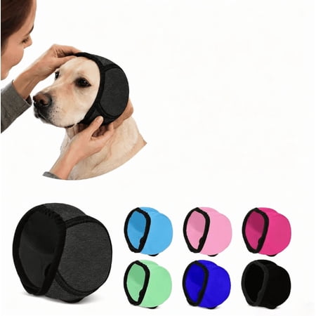 Dog Ear Muffs Noise Protection &ndash; Calming Ear Wrap for Thunder Fireworks Grooming Bathing Swimming Adjustable No Shake Hoodie for Anxiety Relief Soft Comfortable Ear Cover for All Dogs