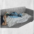 thumbnail image 6 of Inhale Exhale Soft Flannel Fleece Throw Blanket, Spa Yoga in Triangle with Tree of Life Tranquil Graphic, Cozy Plush for Indoor and Outdoor Use, 50" x 70", Night Blue and White, by Ambesonne, 6 of 6
