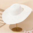 thumbnail image 6 of Shadoumai Womens Wide Brim Sun Hat Cotton Linen UPF 50+ Outdoor Travel Beach Hats Ponytail Packable Adjustable Bucket Hat, 6 of 6