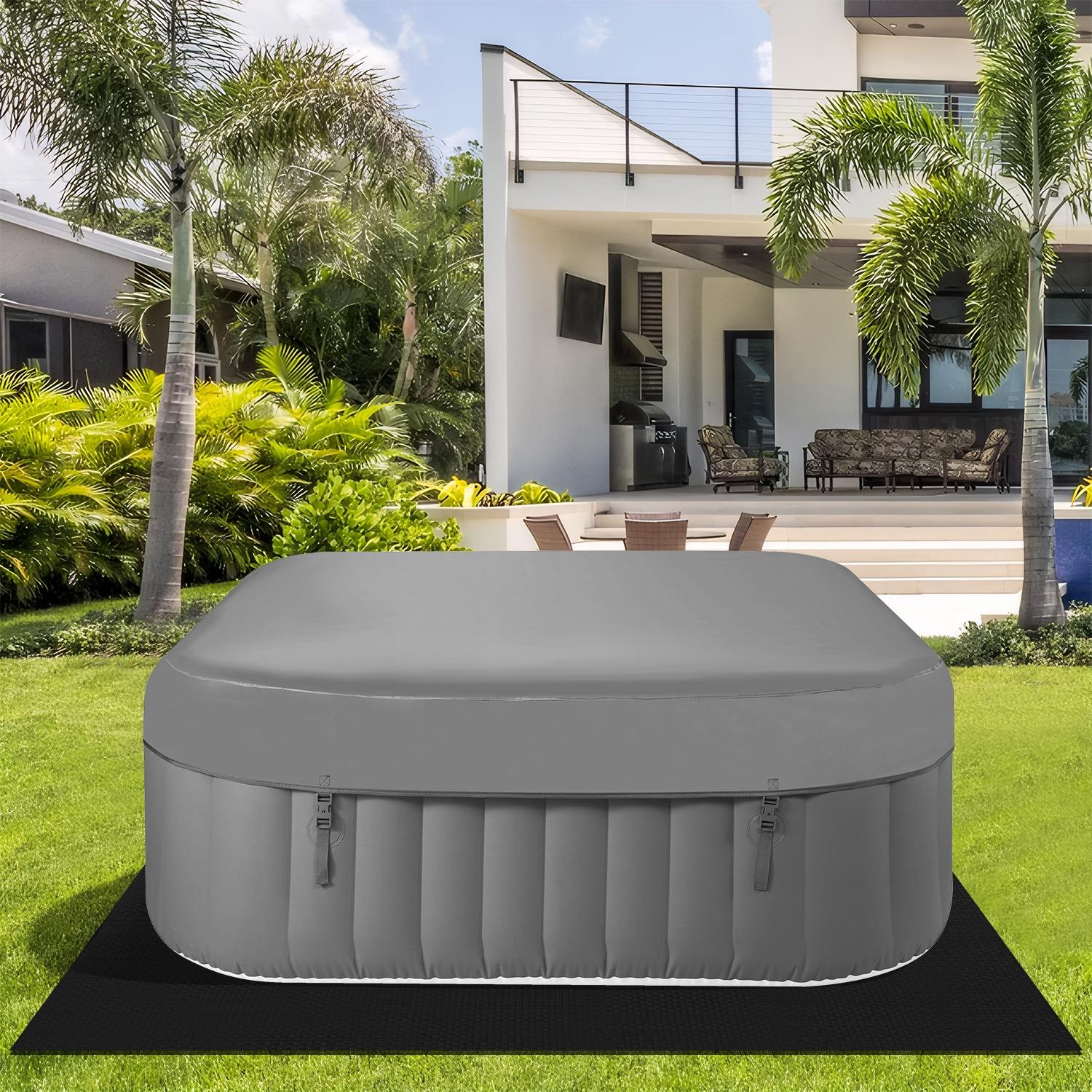 Hot Tub, Seizeen 4-6 Person Inflatable Hot Tub Home SPA for Outdoor, 910L Large Capacity, 130pcs Massage Jets, with 2 Filters, Lockable Cover, Storage Bag, Max 104℉, 73in, Gray - image 2 of 8