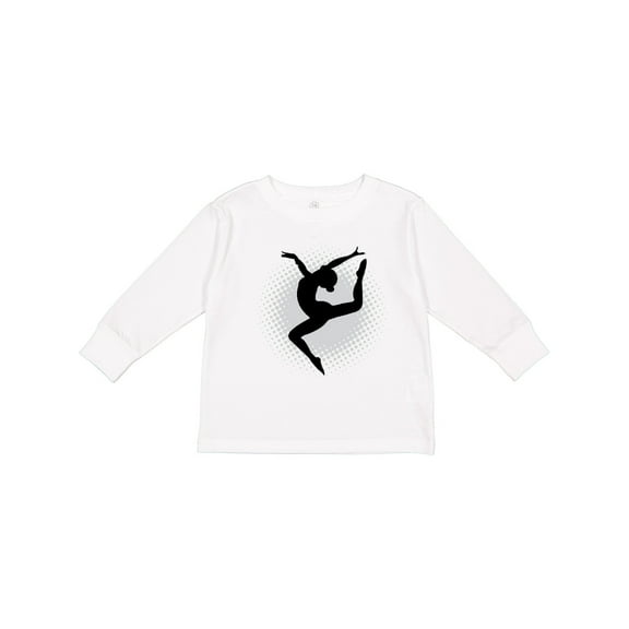 Inktastic Ballet Dancer Silhouette Ballerina Girls Long Sleeve Toddler T-Shirt