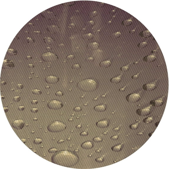 Ahgly Company Indoor Round Patterned Coffee Brown Area Rugs, 8' Round