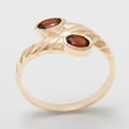 thumbnail image 2 of LBG British Made 14k Rose Gold Natural Garnet Womens Band Ring - 33 size options - 11.5 - 33 size options - Sizes 4 to 12 Available, 2 of 6