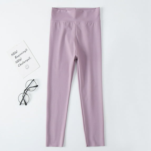 BULLPIANO Girls Yoga Leggings Dance Workout Athletic Leggings High Waisted Soft Comfy Elastic Compression Leggings, Size 9-10T