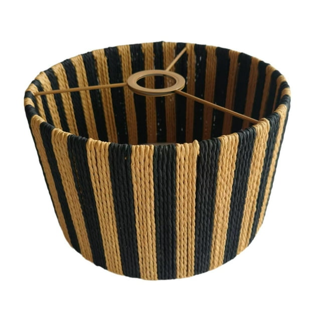 Pantalla de lámpara,Pantalla de lámpara de tambor tejida a mano creativa moderna,Pantalla para lámpara de mesa,Pantalla de lámpara tejida a mano estilo boho,Sala de estar estilo