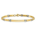 thumbnail image 3 of Auriga 14k Two-tone Gold Polished Fancy Link Bracelet 7.5inch for Women, 3 of 6