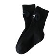 thumbnail image 2 of Girls Crew Socks Cute Puppy Dog Ears Ribbed Knit Mid Calf Sock Soft Cotton Breathable Cartoon Animal Socks*1pc, 2 of 4