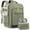 Bean green+olive green, variant on Lovevook Backpack Men Women, 40L Expandable Carry On Backpack Set Airline Approved, Larger Waterproof Suitcase Weekender Overnight Bag TSA Friendly