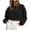 Black, variant on Cropped Hoodies Women's 2026 Fall Oversized Sweatshirts Long Sleeve Aesthetic Drop Shoulder Hooded Pullover Y2K Trendy Winter Fashion Clothes