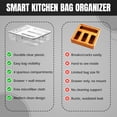 thumbnail image 3 of 4 IN 1 Food Storge Bag Organizer for Kitchen Drawer, 4-Slot, Wall Mountable | Compatible with Sandwich, Snack, Gallon & Slider Bags, with Locking Lid Design Food Storage Bag Holder, Space saving, 3 of 4